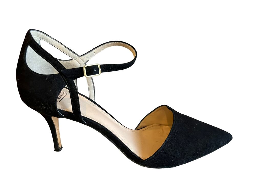 14th & Union Nordstrom Black Pointed Toe Suede Heels 9